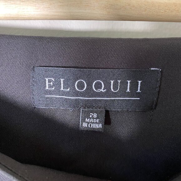 NWT Eloquii Women's Size 28 Boat Neck Cloak Sleeves Cocktail Cape Dress Black - Picture 10 of 16